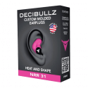 decibullz custom molded earplugs packaging