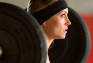 sleepphones on a weightlifter