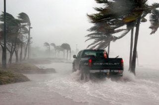truck driving in a hurricane Key West, Florida, Hurricane, Dennis, Weather