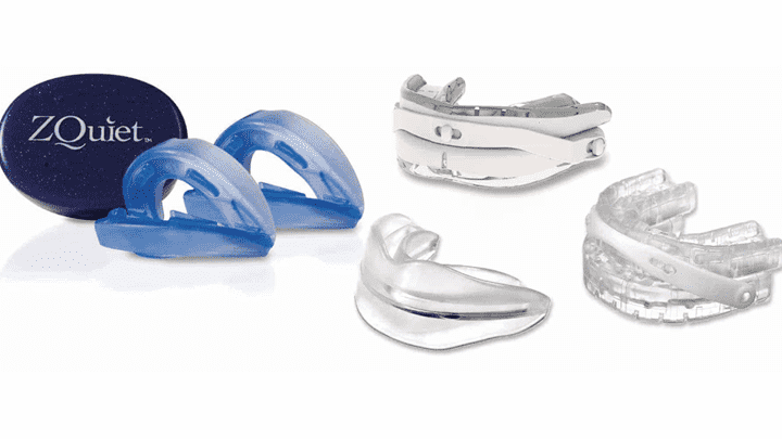 several different snoring mouthpieces