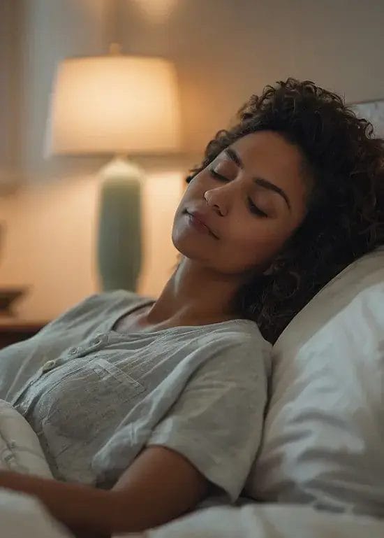 lady sleeping peacefully